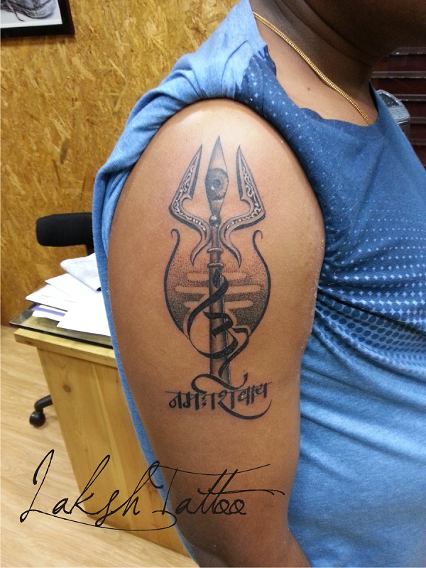 You are currently viewing Lord Shiva Trishul Tattoo by Mahesh Ogania at Goa India.