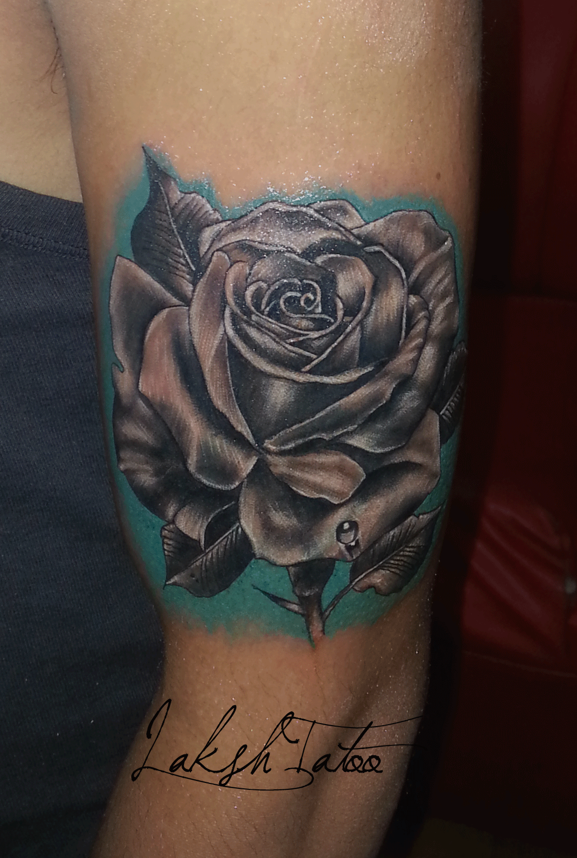 You are currently viewing Rose Tattoo by Mahesh Ogania at Laksh Tattoo Studio Goa India.